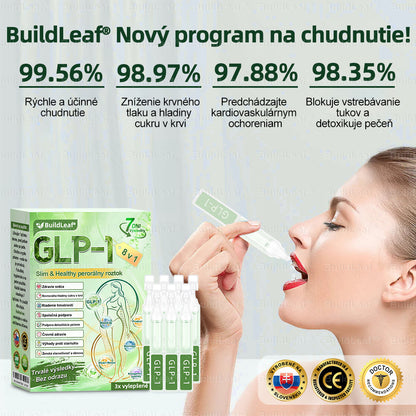BuildLeaf® GLP-1 8-v-1 Fit & Vital Perorálny Roztok✅ (Len raz denne, viditeľné zmeny už za 7 dní) Pre obezitu, kardiovaskulárne ochorenia, cukrovku, spánkové apnoe, zdravie čriev, problémy s kĺbmi a ďalšie